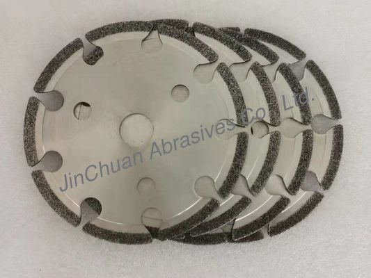 5" Electroplated CBN Grinding Wheels With Slots Dinasaw ABN/CBN Cyclone Grinding Wheel
