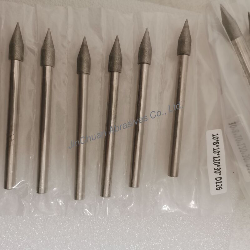 Custom-Made 10*8*10*120mm  30°-120° D126 Electroplated Grinding Bits For Cemented Carbide
