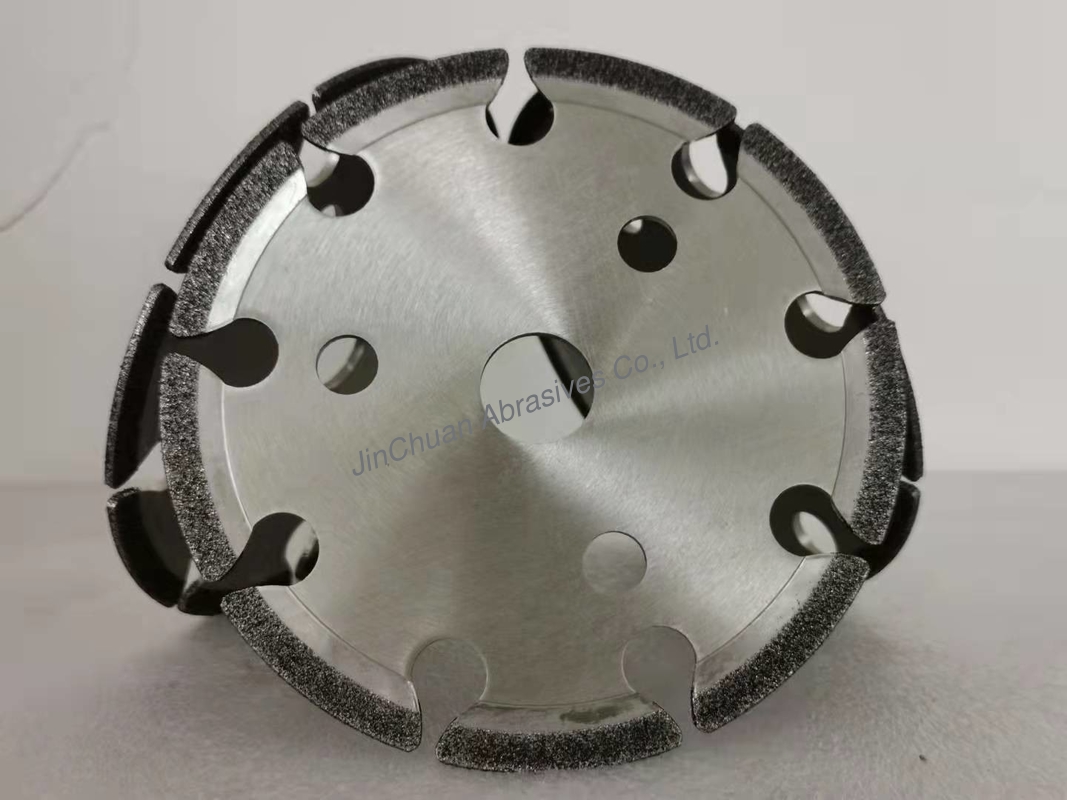 5" Electroplated CBN Grinding Wheels With Slots Dinasaw ABN/CBN Cyclone Grinding Wheel