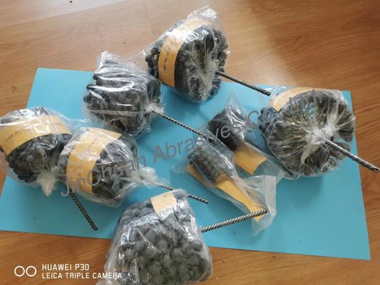 Высокоэффективный Кремниевый карбид Круглый шлифовальный щетка Абразивы Металлическая ручка