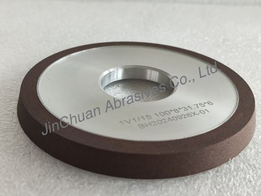 1V1/15° 100*8*31.75*6mm D91 C125 Мокрый шлифовальный смоловой обвязки бриллиантовое шлифовальное колесо
