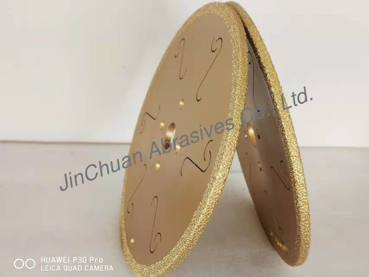 Золотые колеса диаманта цвета 300mm спеченные с отверстием уменьшения шума